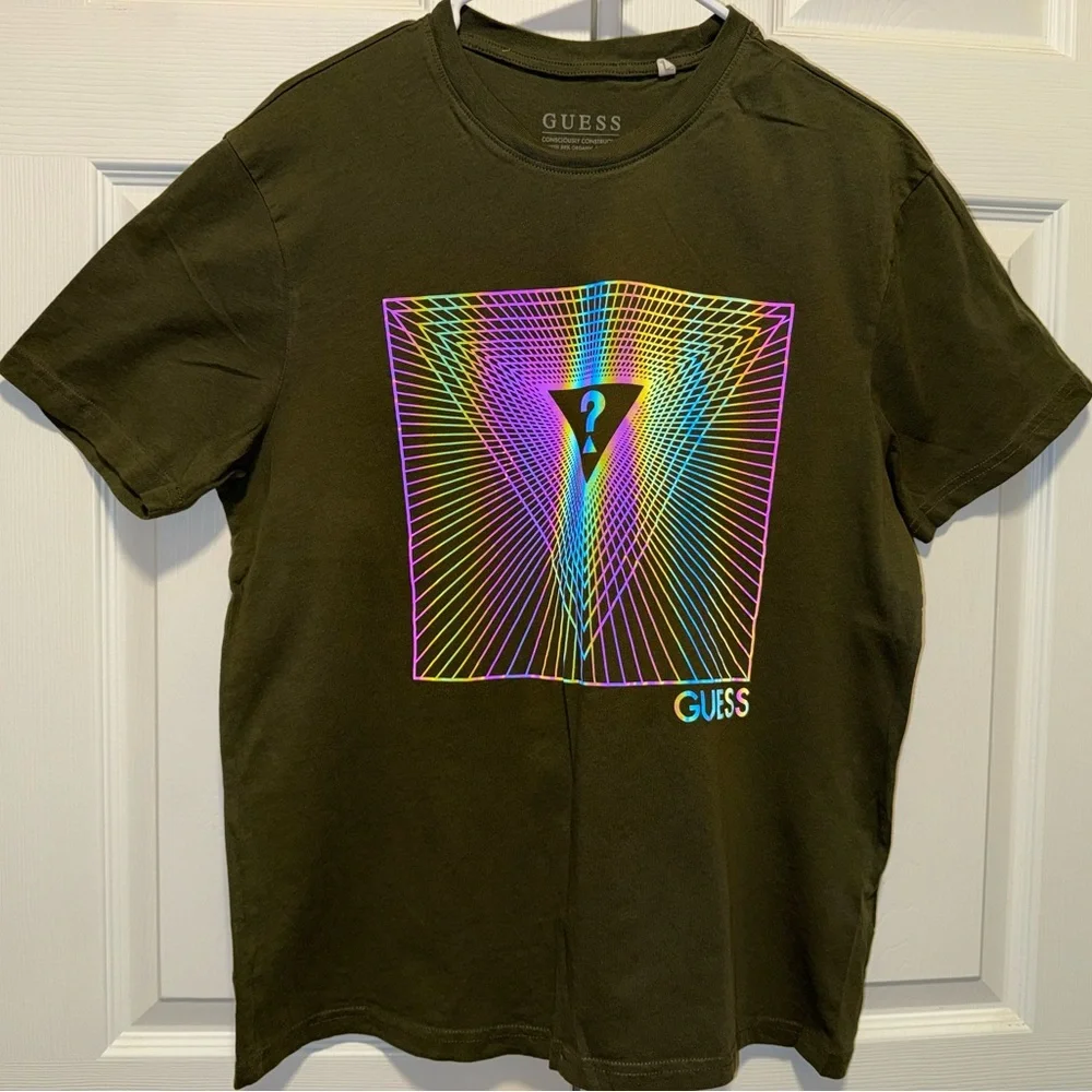 Guess Khaki Organic Cotton Tee - Picture 5 of 5